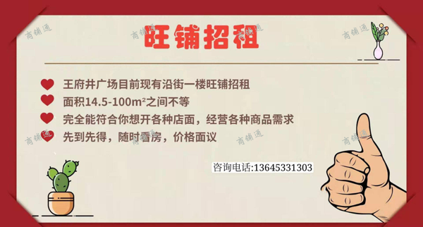(出租) （张店人气火热的休闲时尚广场）王府井广场火热招商！