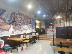 张店步行街北段沿街餐饮店整体转让，租金低带设备